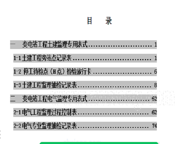 JL39变电站土建、电气工程全套监理表格180页